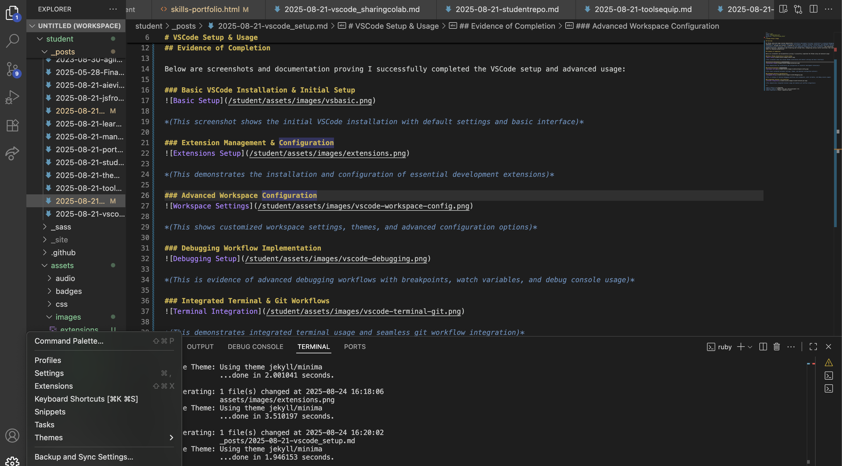 Workspace Settings