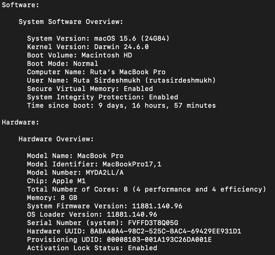 System Setup